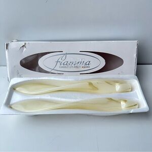 FIAMMA SET OF 2 TWISTED CANDLE TAPERS NIB